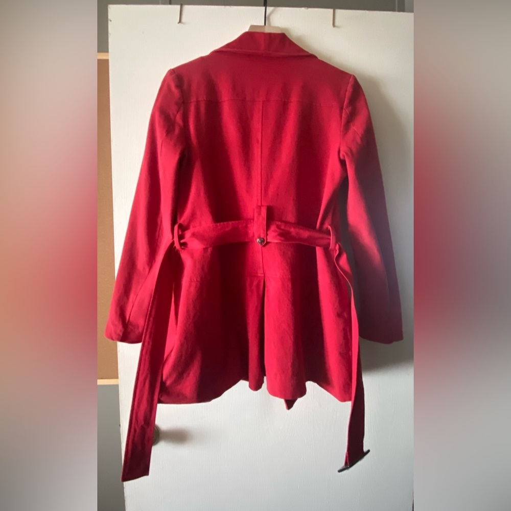 41 Hawthorn vibrant Red Trench Coat